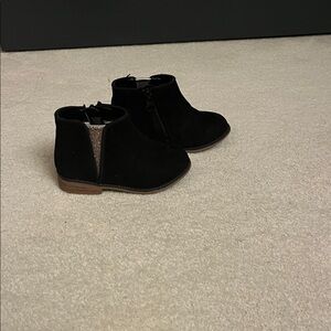 Cat & Jack Black Kids Boots with Brown Sole